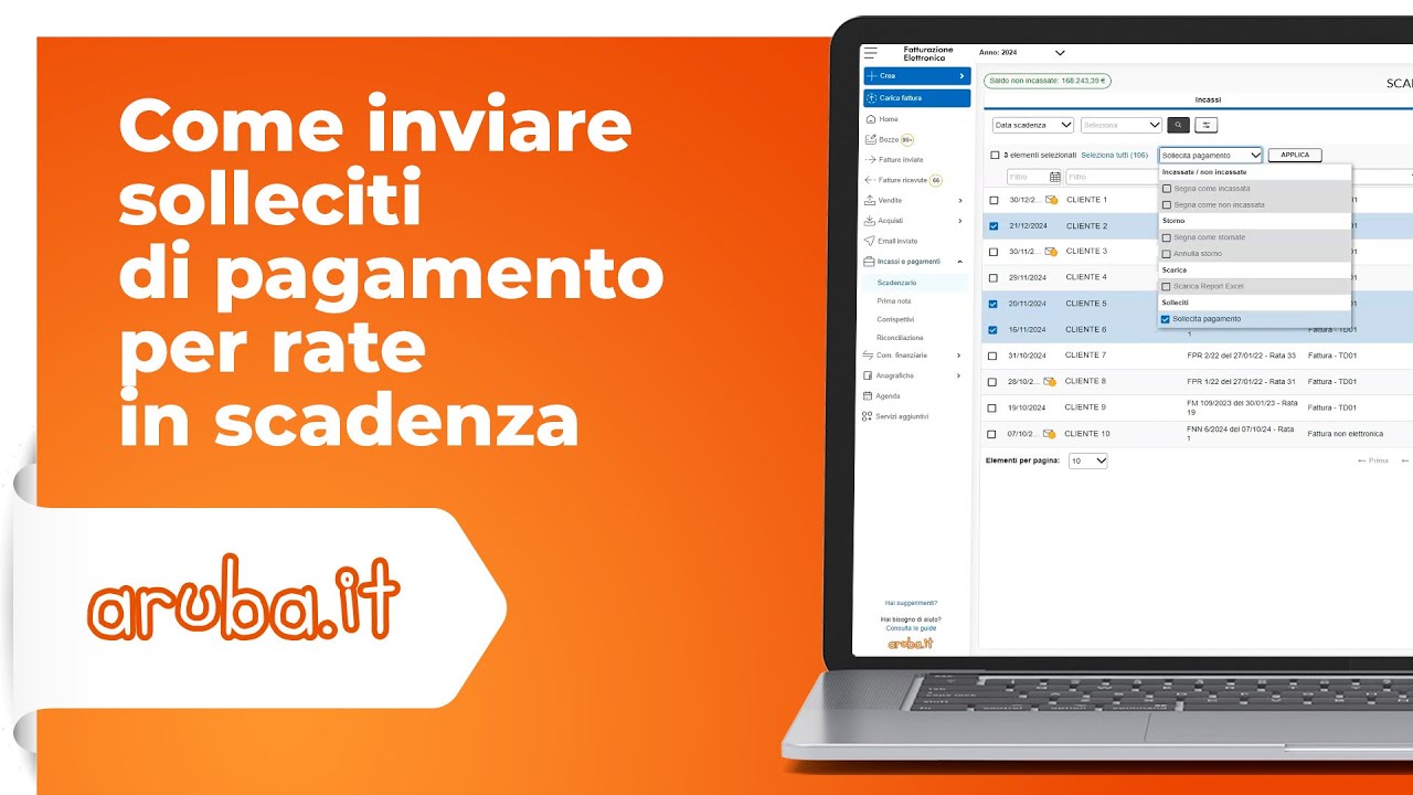 Come inviare solleciti di pagamento per rate in scadenza