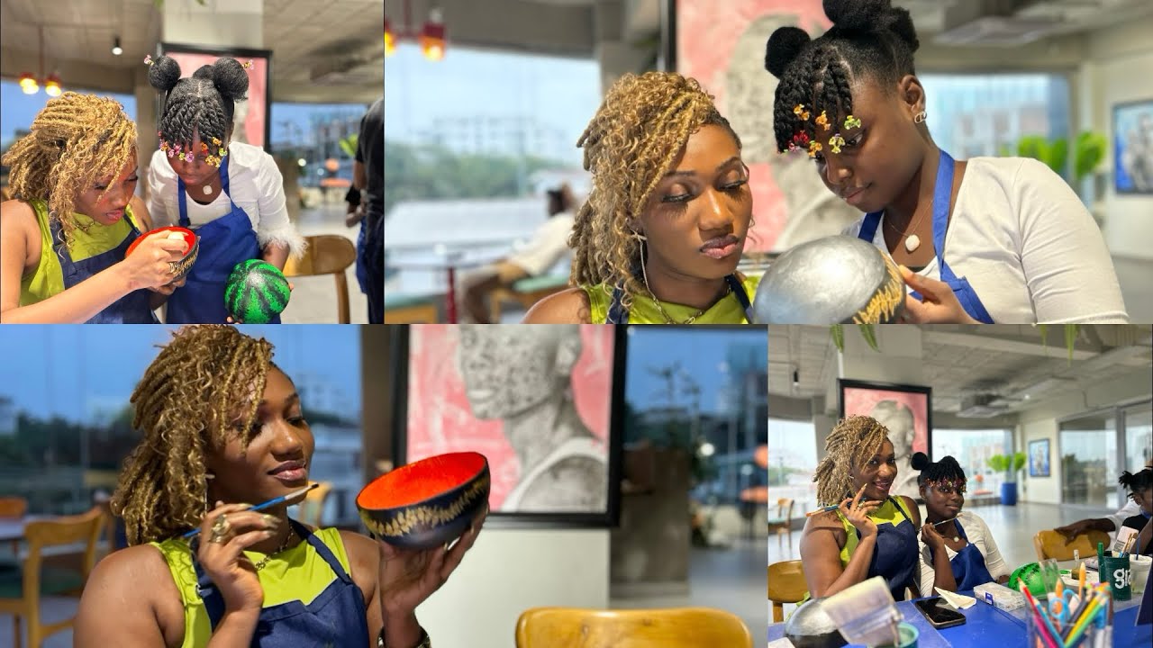 Wendy Shay and Tracy Shay go painting #wendy #love #lovemusic #africanmusic