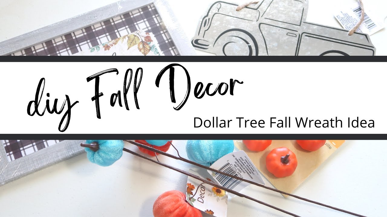 2022 DIY FALL DECOR | PRETTY PUMPKIN TRUCK WREATH | DOLLAR TREE // CLUTTEREDCORKBOARD