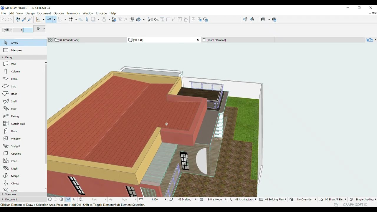 HOW TO CREATE HIDDEN ROOF IN ARCHICAD AUTOMATICALLY