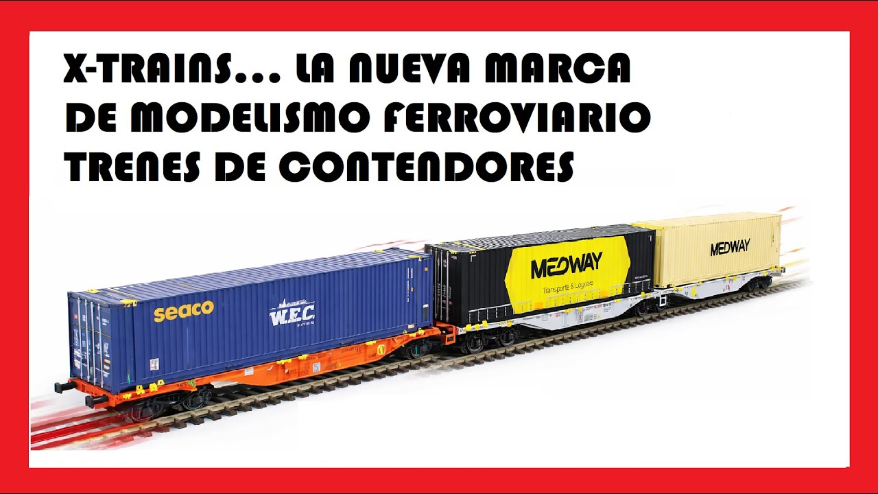 X-Trains 2390002 y 2390021 | Vagones Sggmrss VTG y Wascosa con contenedores de 45 pies | H0