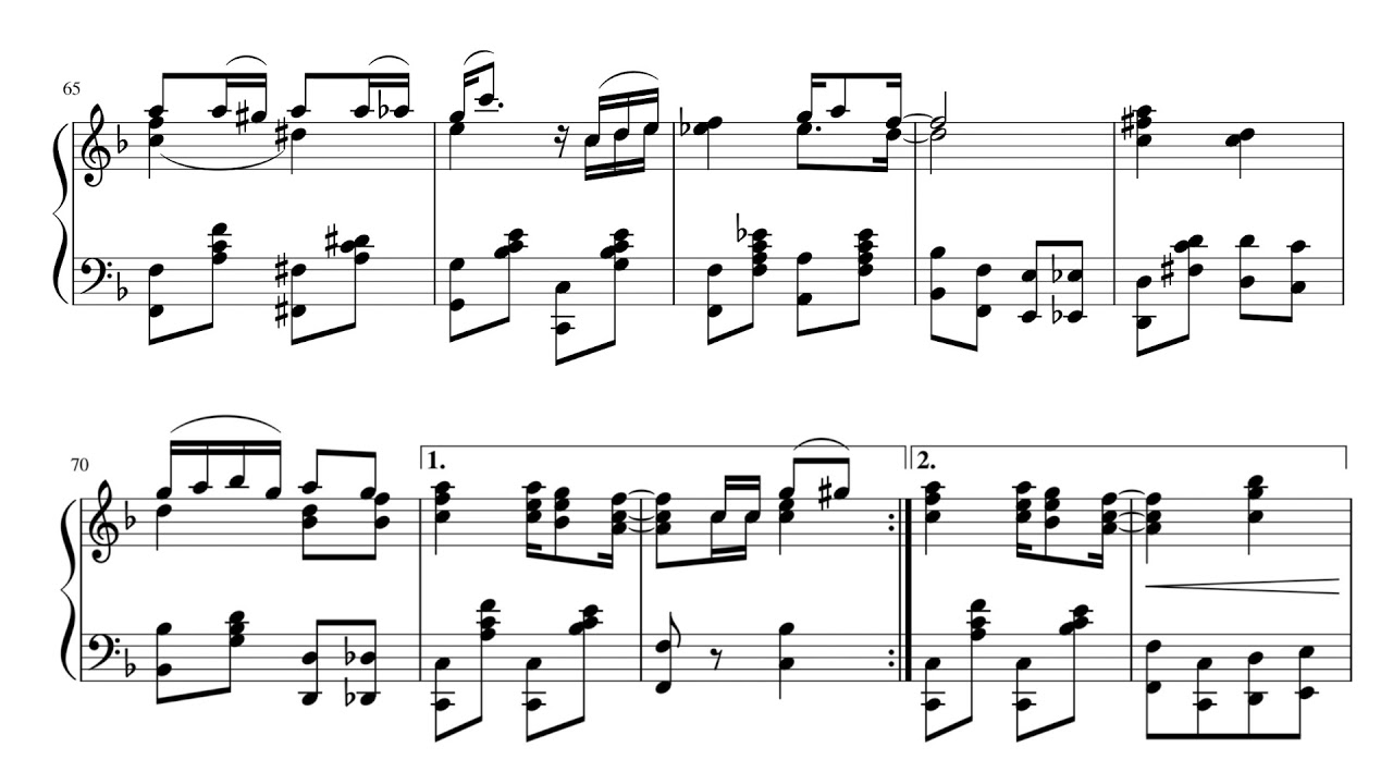 LILY QUEEN ~ Scott Joplin / Arthur Marshall ~ Aaron Robinson, piano - sheet music (score) tutorial