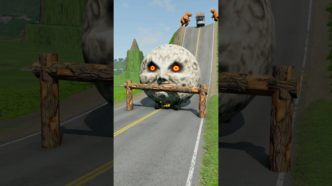 Long Capsule Buses vs Logs Trap - BeamNG.drive