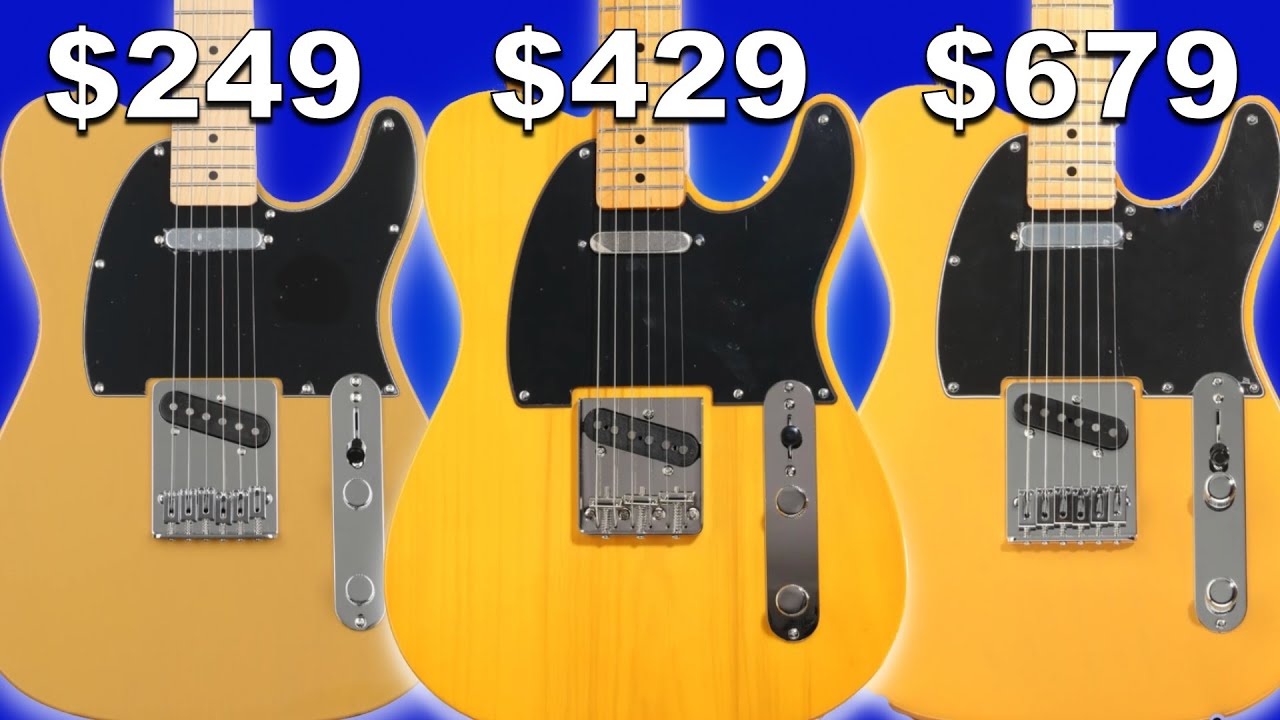 ¡Gran comparación de Telecaster Butterscotch!   Squier Affinity vs Classic Vibe '50s vs Fender Play