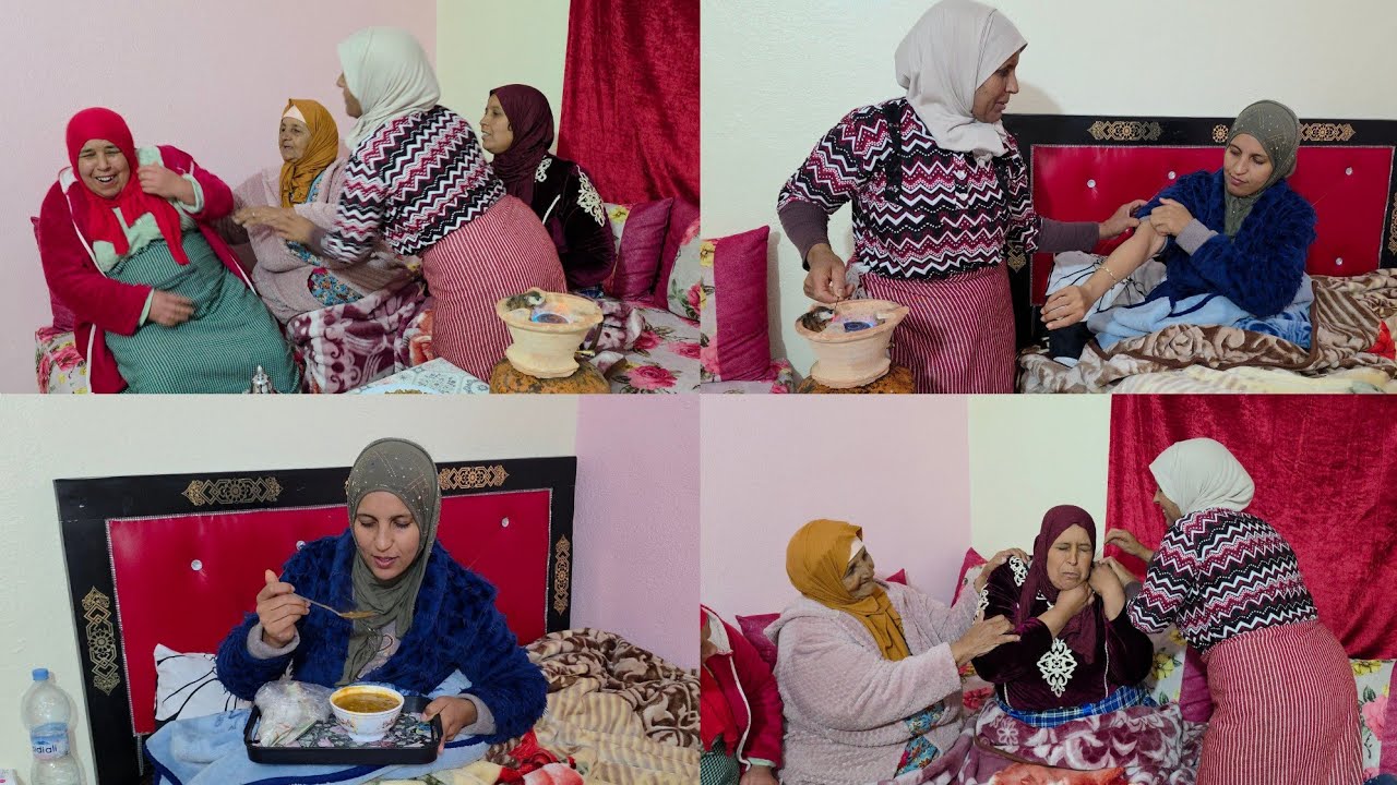 شوربة بالعشوب مزيانة النفيسة🥹خديجة كوات كلشي مريض بالخلعة🤕الحمد لله على كل حال🤲