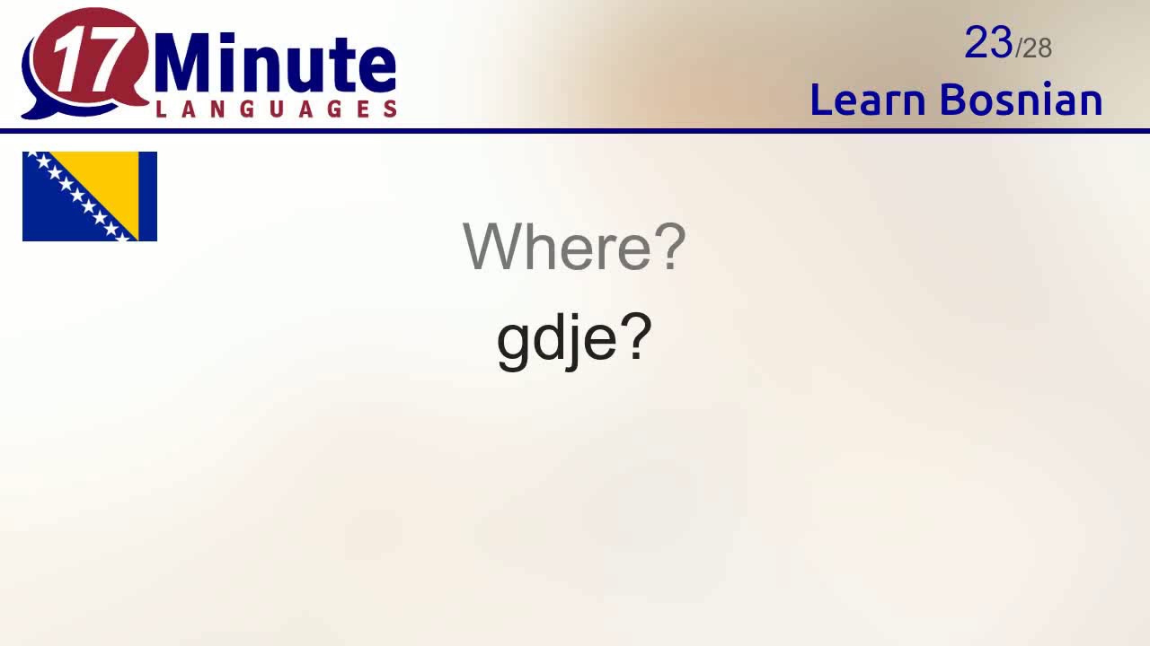 Learn Bosnian (Part 2)