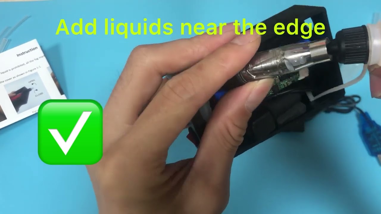 WHATAVAL how to add fog oil to smoke generator machine