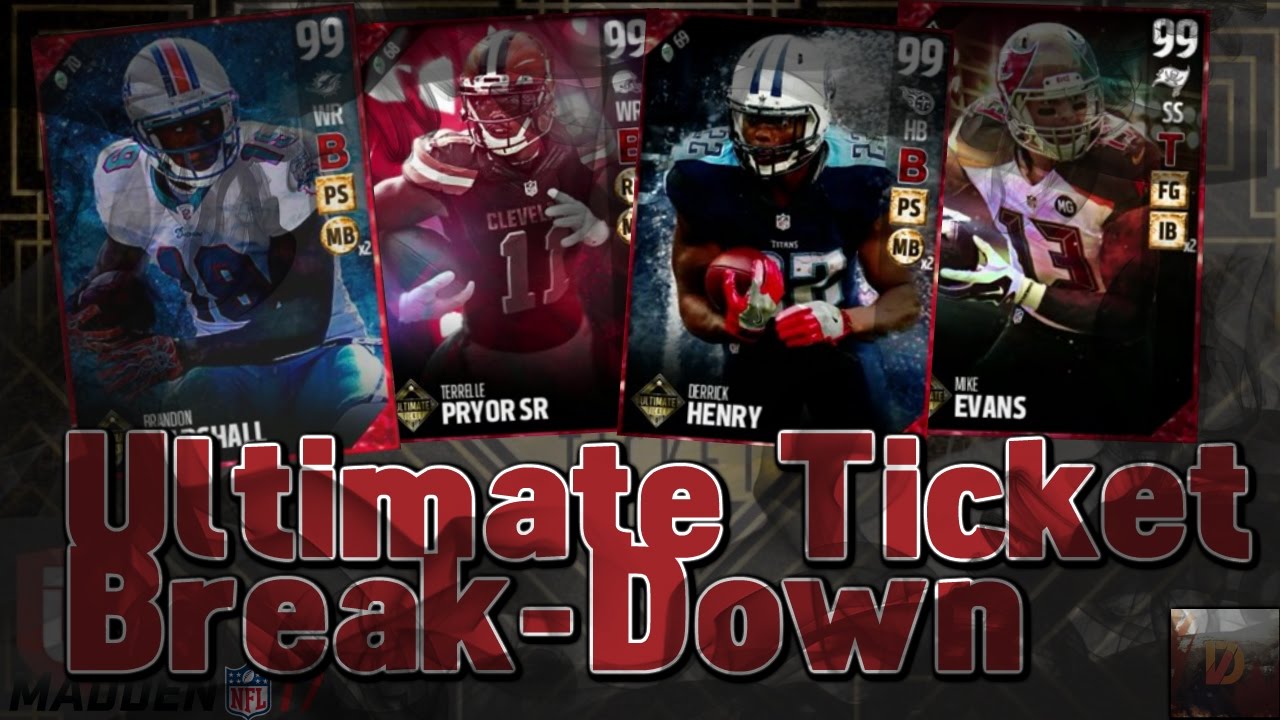 Madden 17: Ultimate Ticket's Are HERE! Break Down of Every Ultimate Ticket! | My Thoughts !
