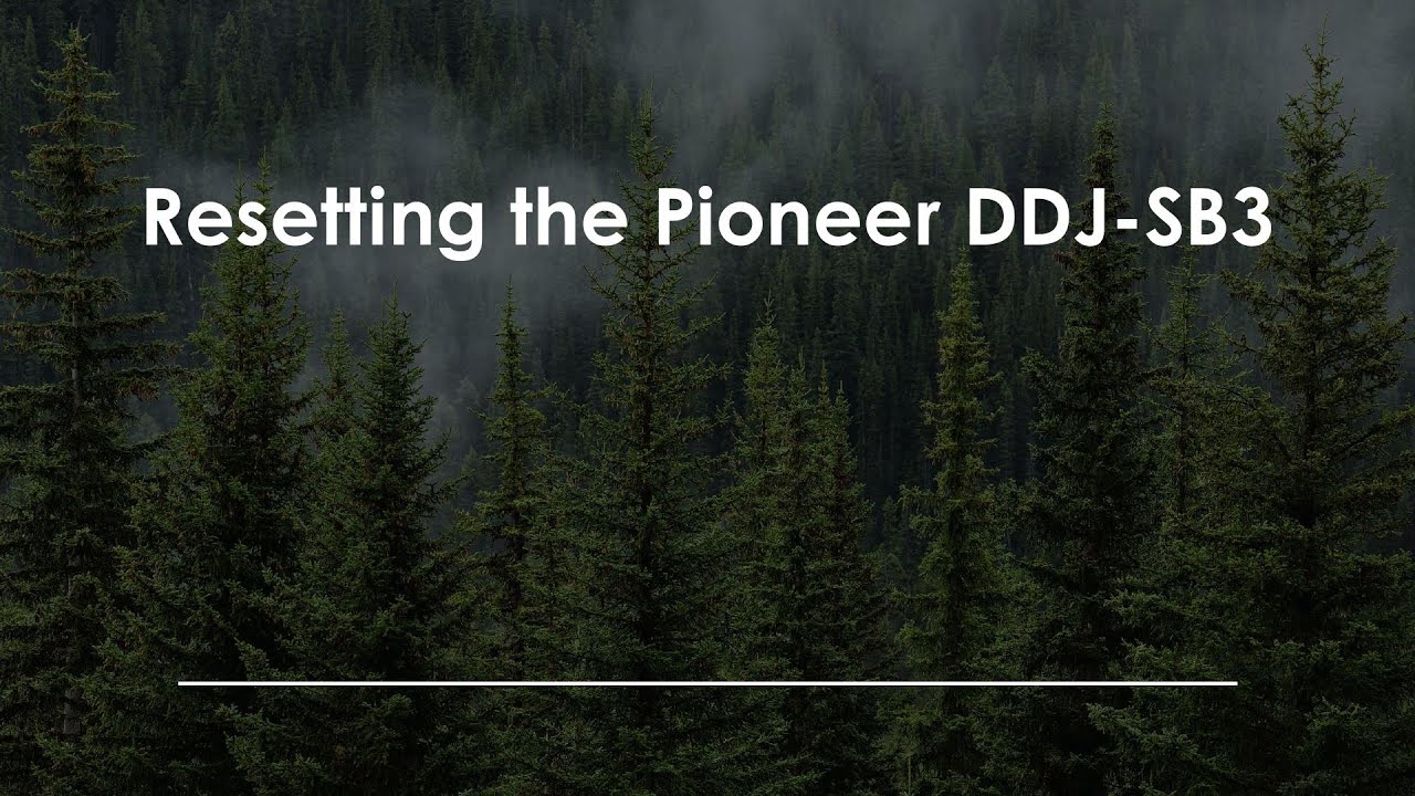 Сброс настроек Pioneer DDJ-SB3
