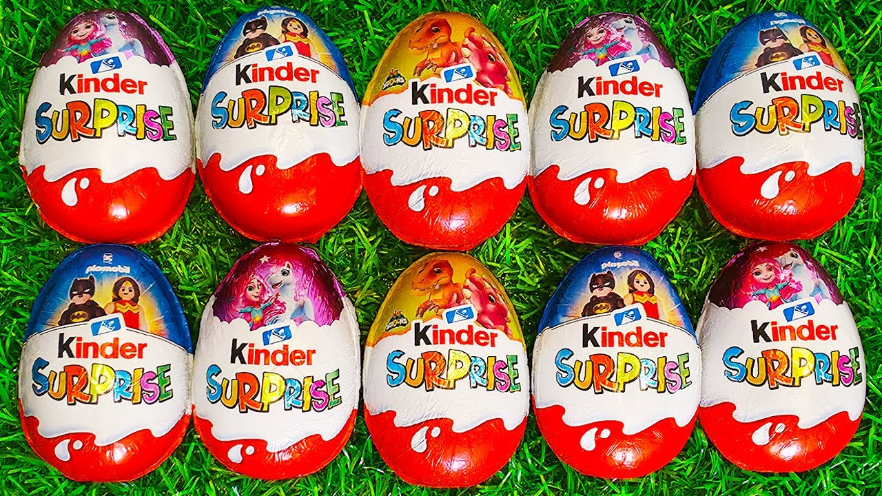 A Variety of Kinder Surprise Eggs Unpackings Yummy Chocolate Satisfying ASMR Video