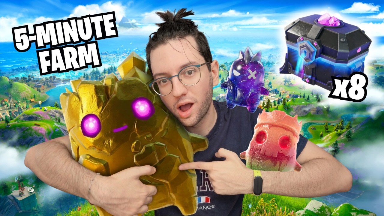 My FASTEST Fortnite SPRITE Farming Route (8 chests in 5 minutes)
