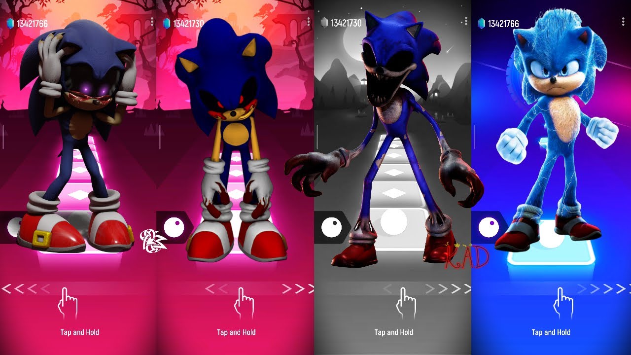 Sonic EXE X3 VS Sonic Tiles hop edm rush