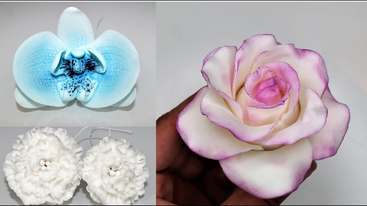 Cake decorating tutorials | how to make FONDANT FLOWERS | Sugarella Sweets
