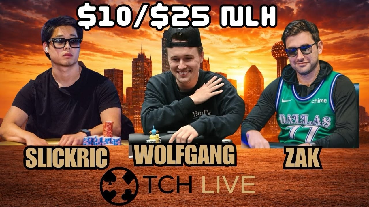 LIVE POKER | $10/$25 No Limit Hold'em Cash Game | TCHLIVE Dallas