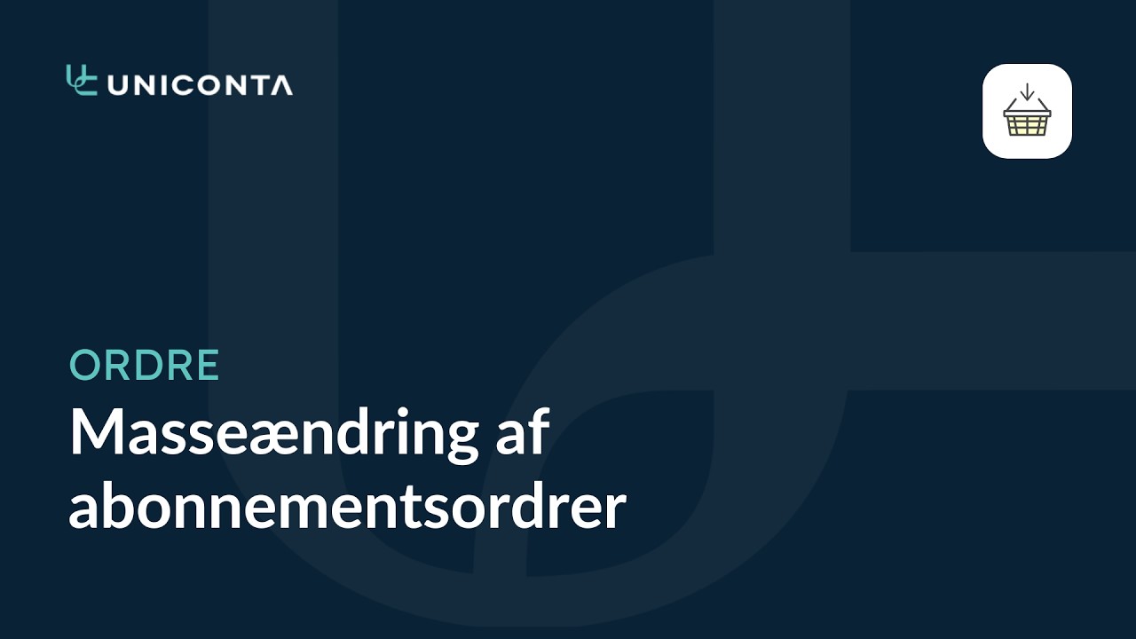 Masseændring af abonnementsordrer