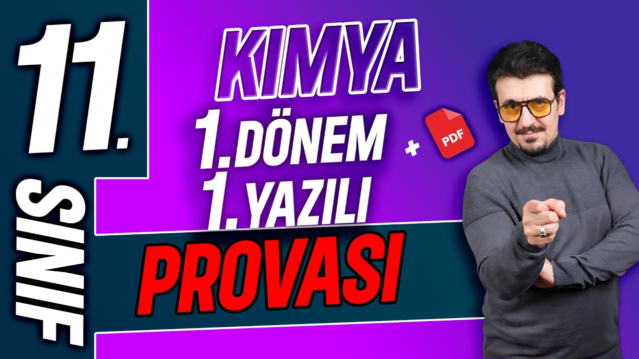 11.Sınıf Kimya 1.Dönem 1.Yazılıya Hazırlık | MEB SENARYOLU | 2024 - 2025 + 📂Ücretsiz PDF