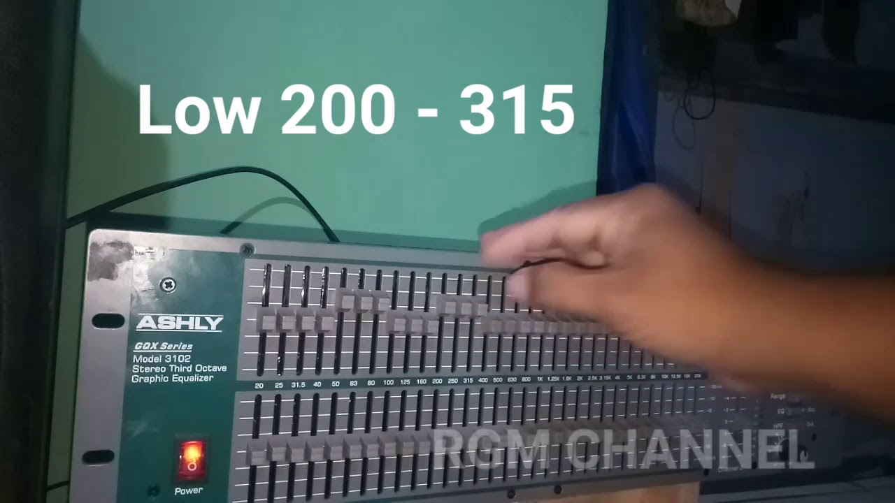 Setting equalizer sub,low,mid,high