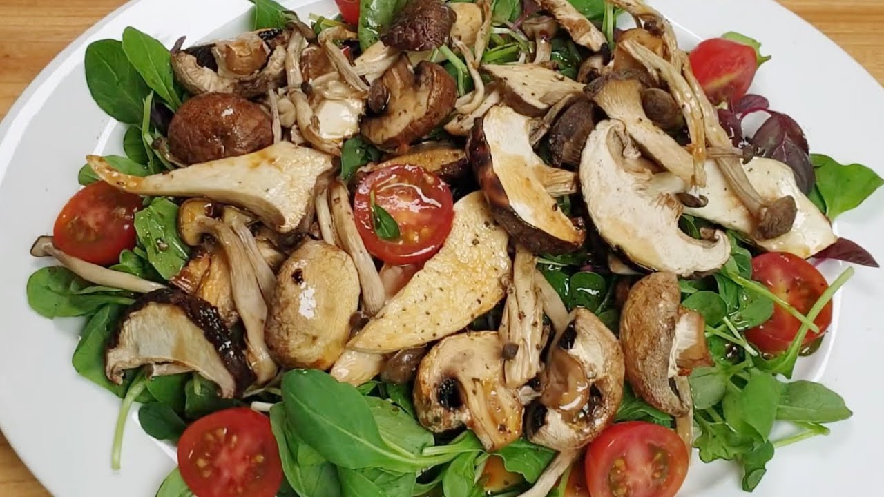 [ #버섯샐러드 ] 에어프라이어..버섯 샐러드만들기 #Mushroom_salad🍄 #발사믹소스만들기