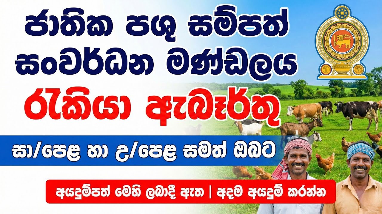 O/L සමත් අයට රු. 90,000 ක රජයේ රැකියාවක්! | NLDB New Job Vacancies 2026  | Rajaye Rakiya