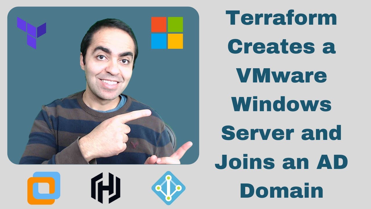 Terraform для создания сервера VMware Windows и присоединения к домену AD