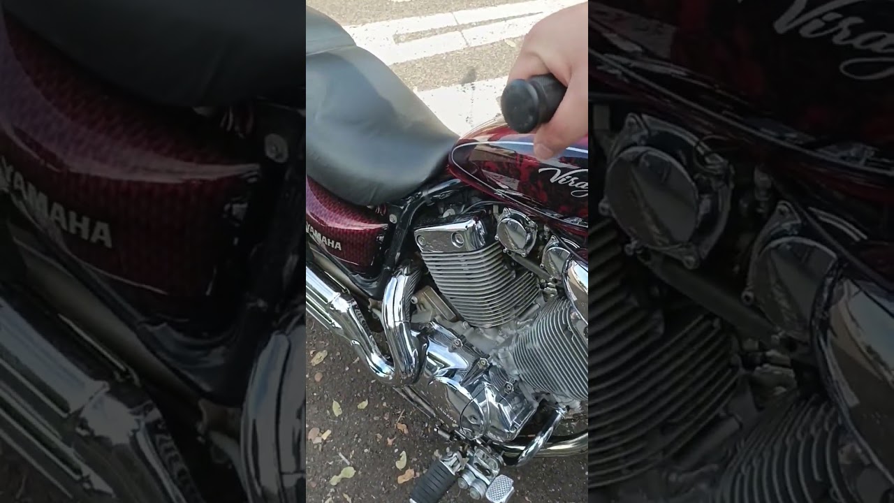 Yamaha XV 535 S Virago com escape esportivo e customizada #virago #shorts #motocustom
