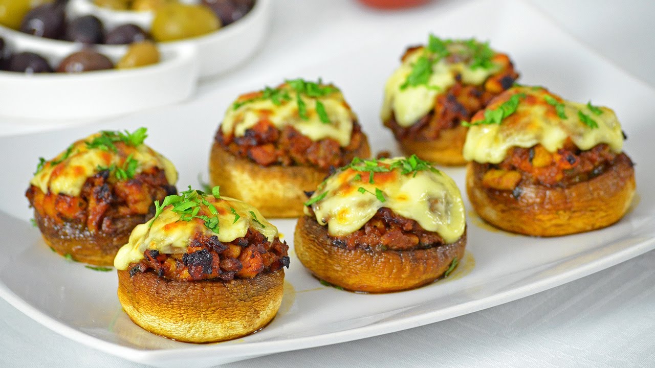 Ciuperci umplute la cuptor