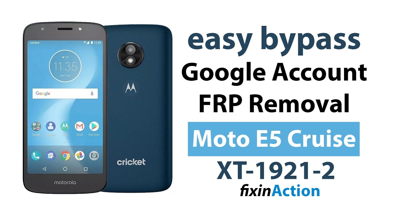 Простой обход удаления FRP аккаунта Google на Motorola Moto e5 Cruise Play XT-1921-2 без ПК