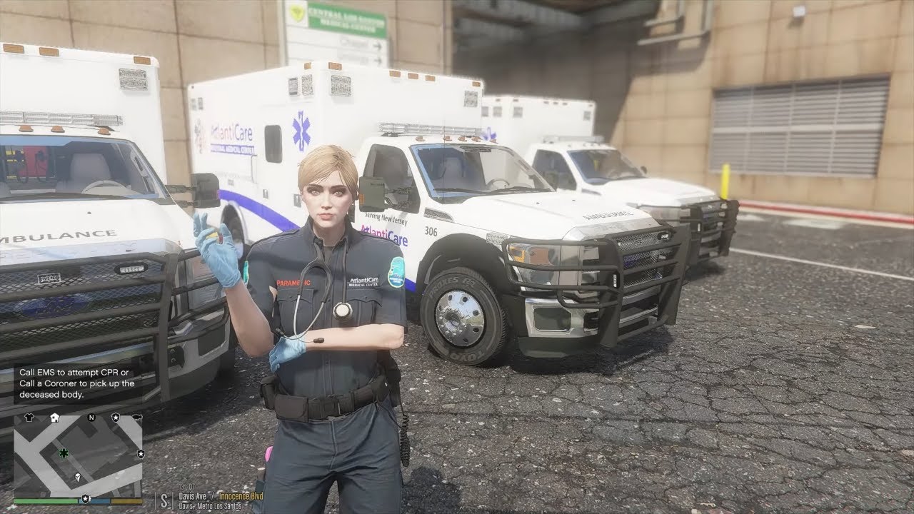 Gta 5 LSPDFR Playing As AtlantiCare Medical Service - First Responder/Paramedic Mods #gta5 #lspdfr
