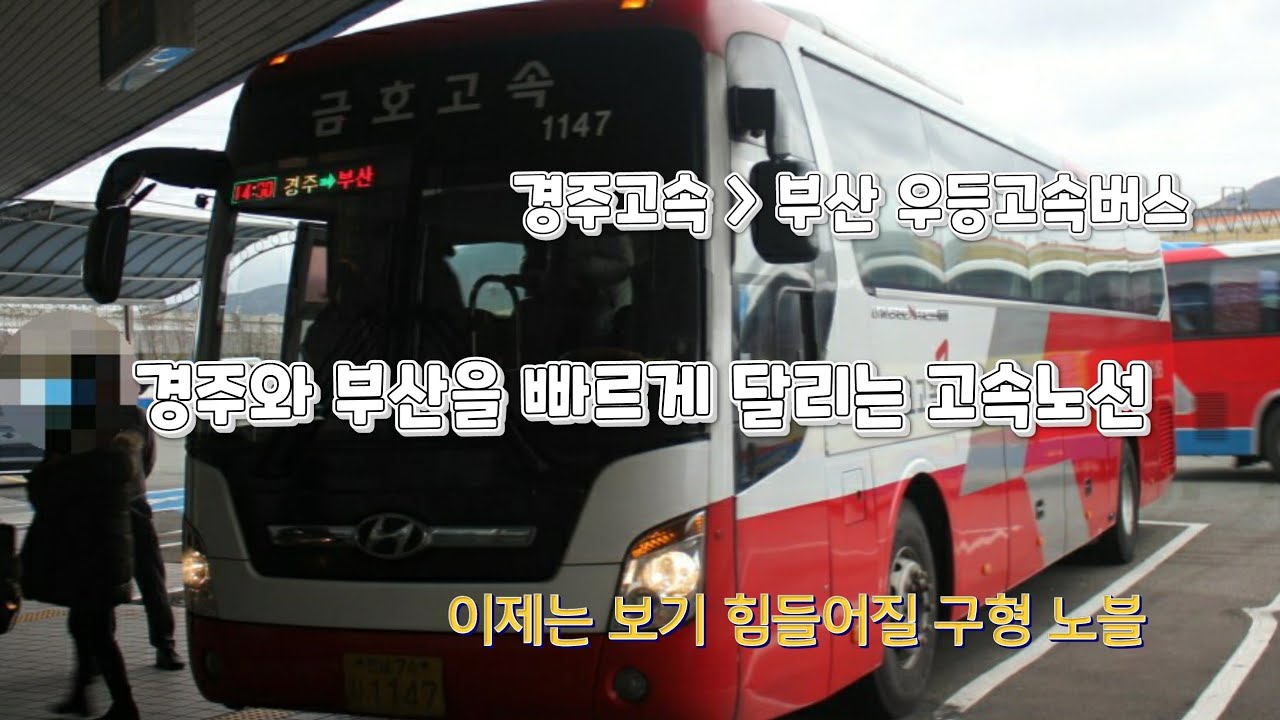 금호고속 경주  → 부산 우등고속버스 경주고속버스터미널 출발영상