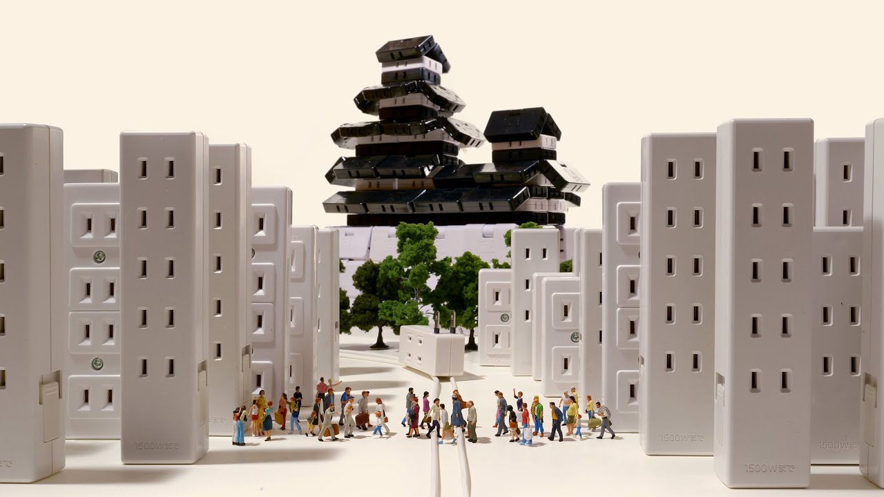電源タップを熊本城に見立てる｜Making of Kumamoto Castle