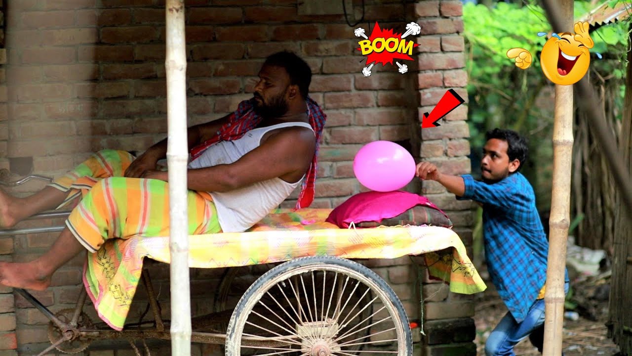 Popping Balloons In Head Prank! Best Funny Video in 2021 | Must Watch New Prank | Try To Not Laugh!!