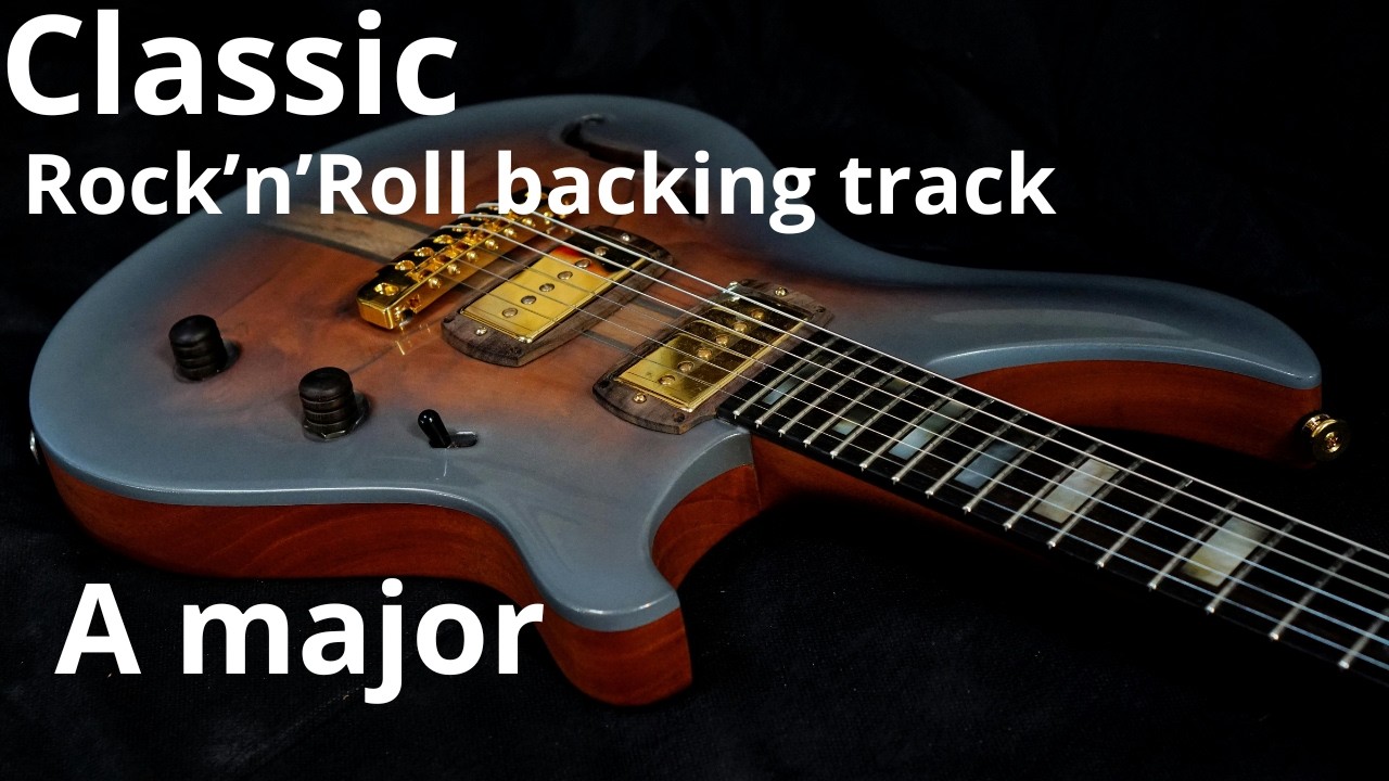 Guitar backing track that reminds you of cold beer and good company (A major, 140 BPM)