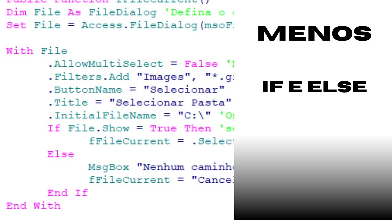 REDUZA SEU IF E ELSE