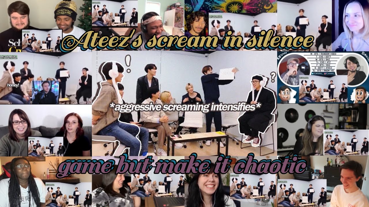 ATEEZ’s scream in silence game but make it chaotic | REACTION MASHUP