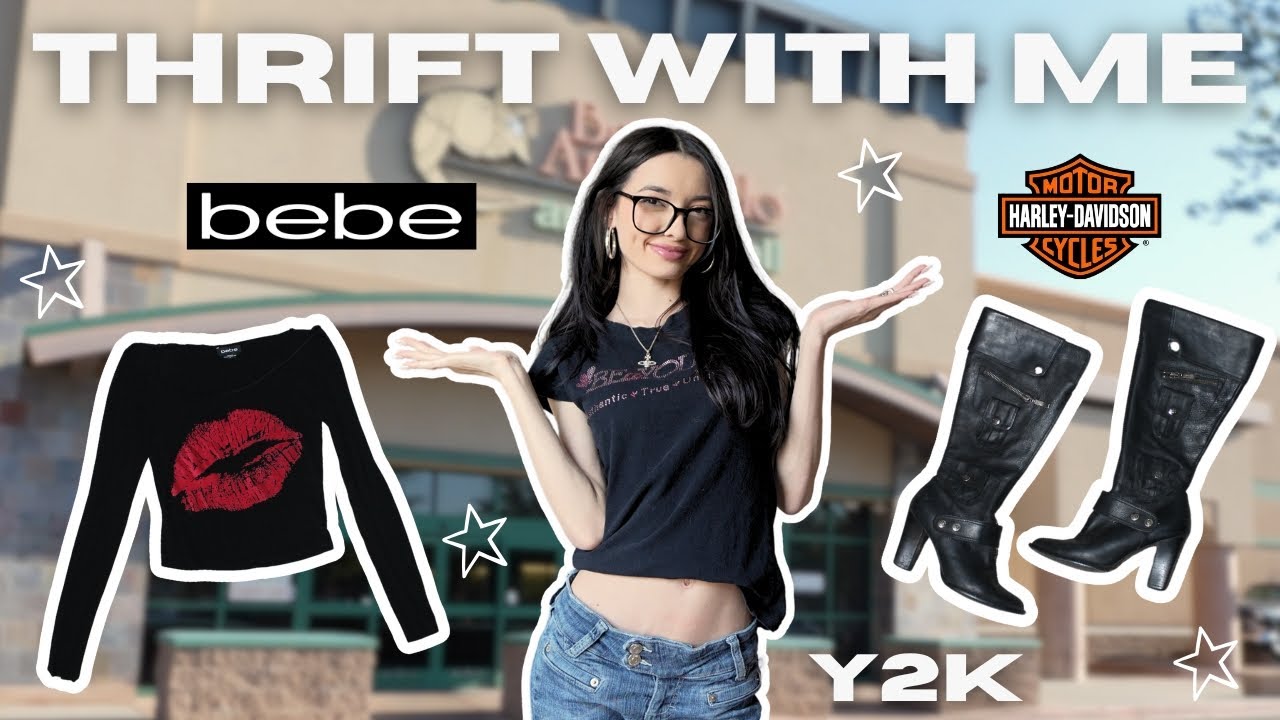 THRIFT WITH ME for my summer baddie wardrobe ❤️ (Y2K, Harley Davidson, Bebe…)