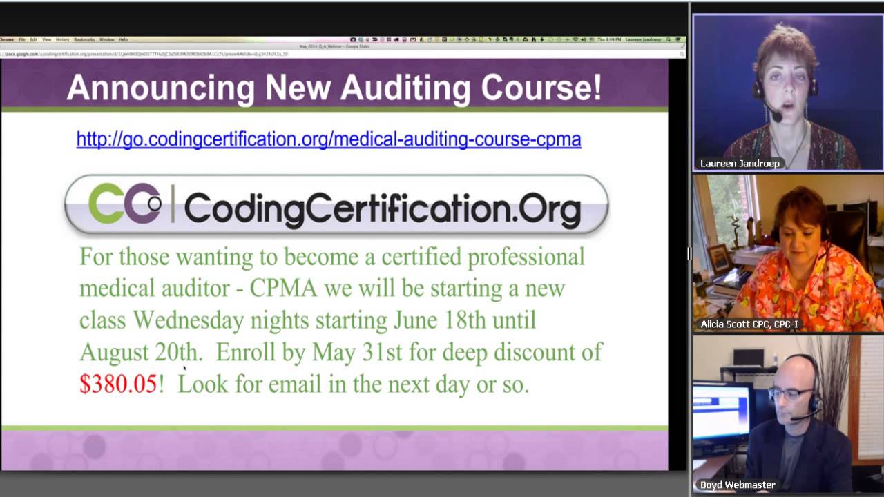 Medical Auditing &mdash; Certified Professional Medical Auditor Training