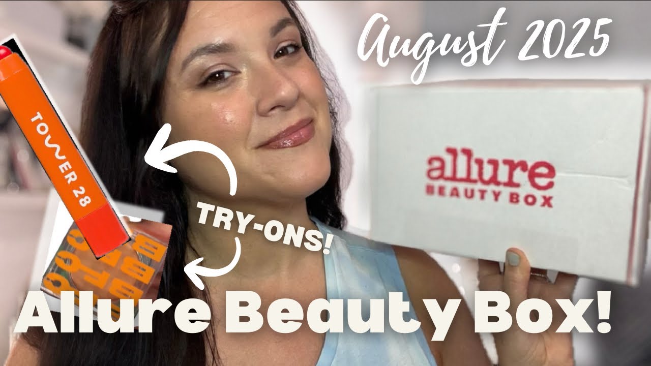 AUGUST 2025 ALLURE BEAUTY BOX: Unboxing & Try-on of the Tower 28 LipBalm & Cream Highlight 