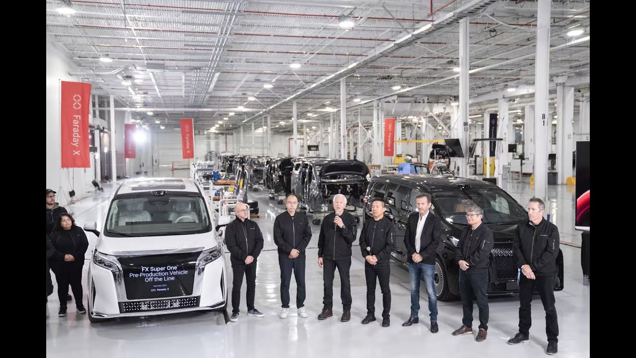 Первый предпроизводственный супер-объект FX, снятый с конвейера | Faraday Future | FFAI