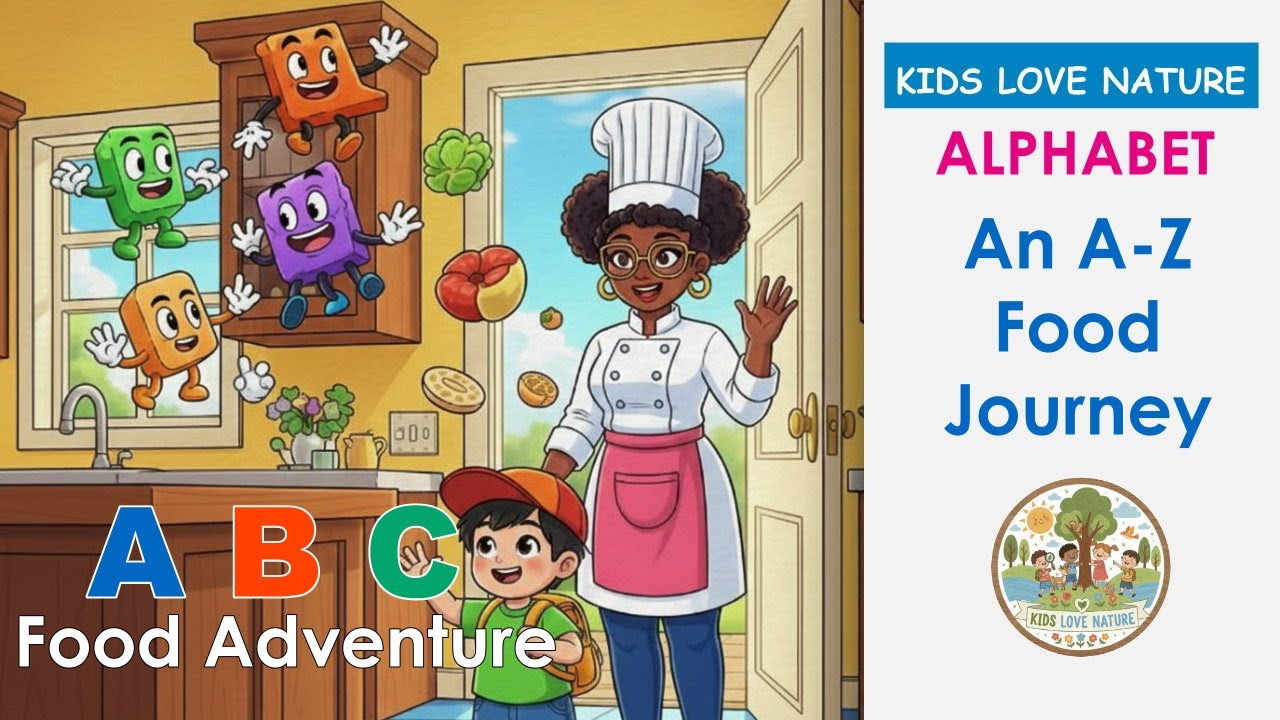 🍎 ABC Food Adventure! Learn A-Z Alphabet for Preschool Kids (Simple & Fun Story)