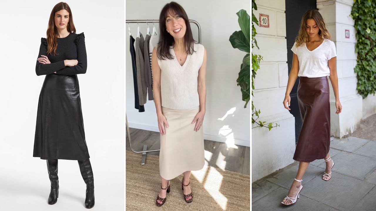 New Tiana Leather Skirt Colourways - Cefinn Styling Video with Samantha