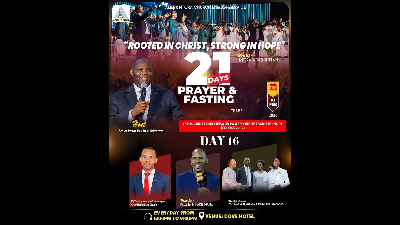 Intambwe z'ubushake bw'Imana | urugero kuri Dawidi | Pastor Justin HAKIZIMANA | 16/21 Days of prayer
