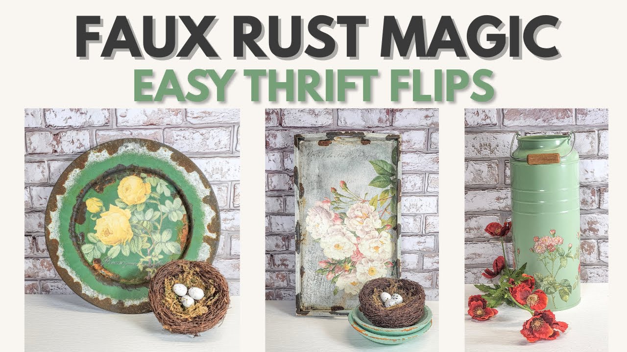 Rust Patina Thrift Flips | Easy Trash to Treasure DIYs
