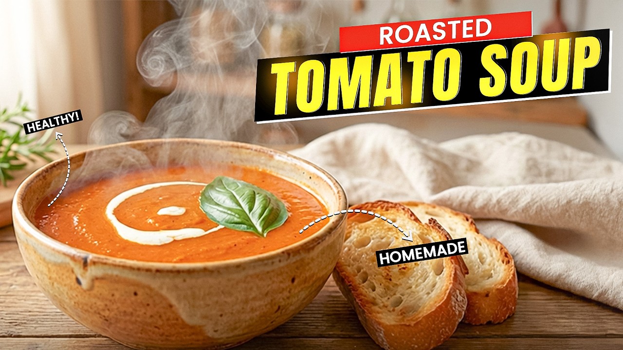 Easy Roasted Tomato Soup on Stove | Under 30 Min