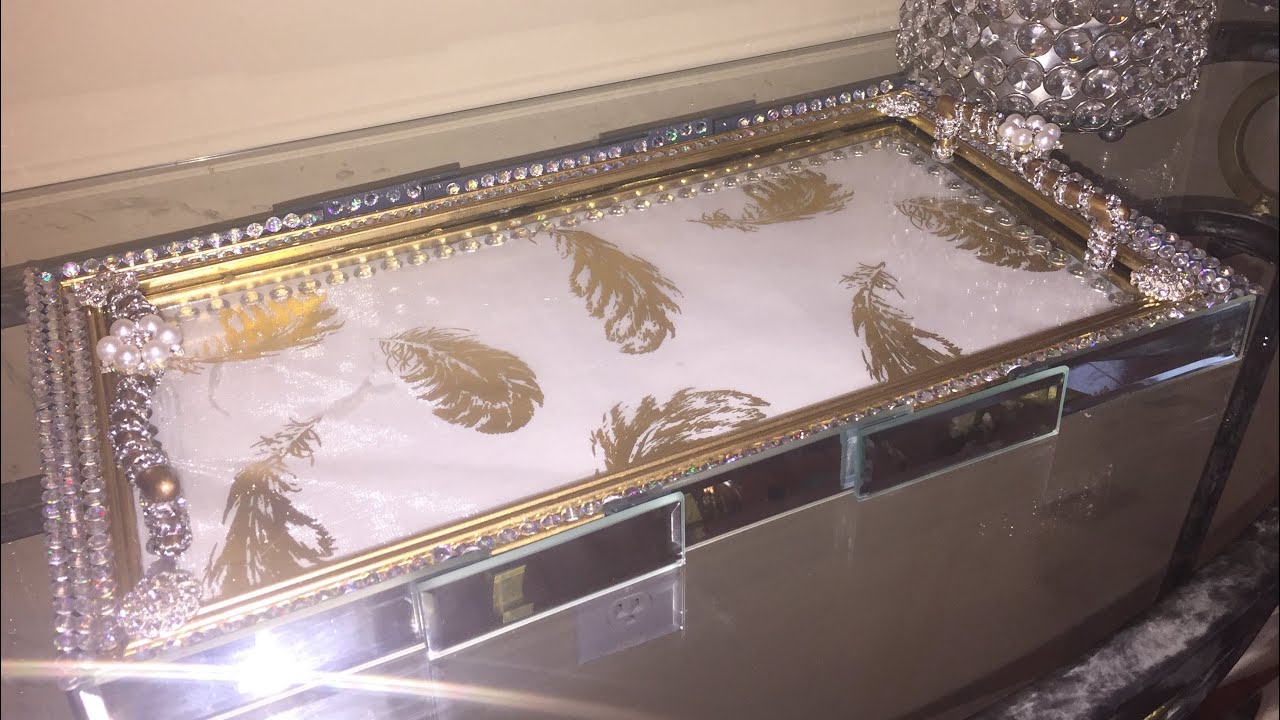 💎 DIY Glam Dollar Tree Vanity Tray 💎