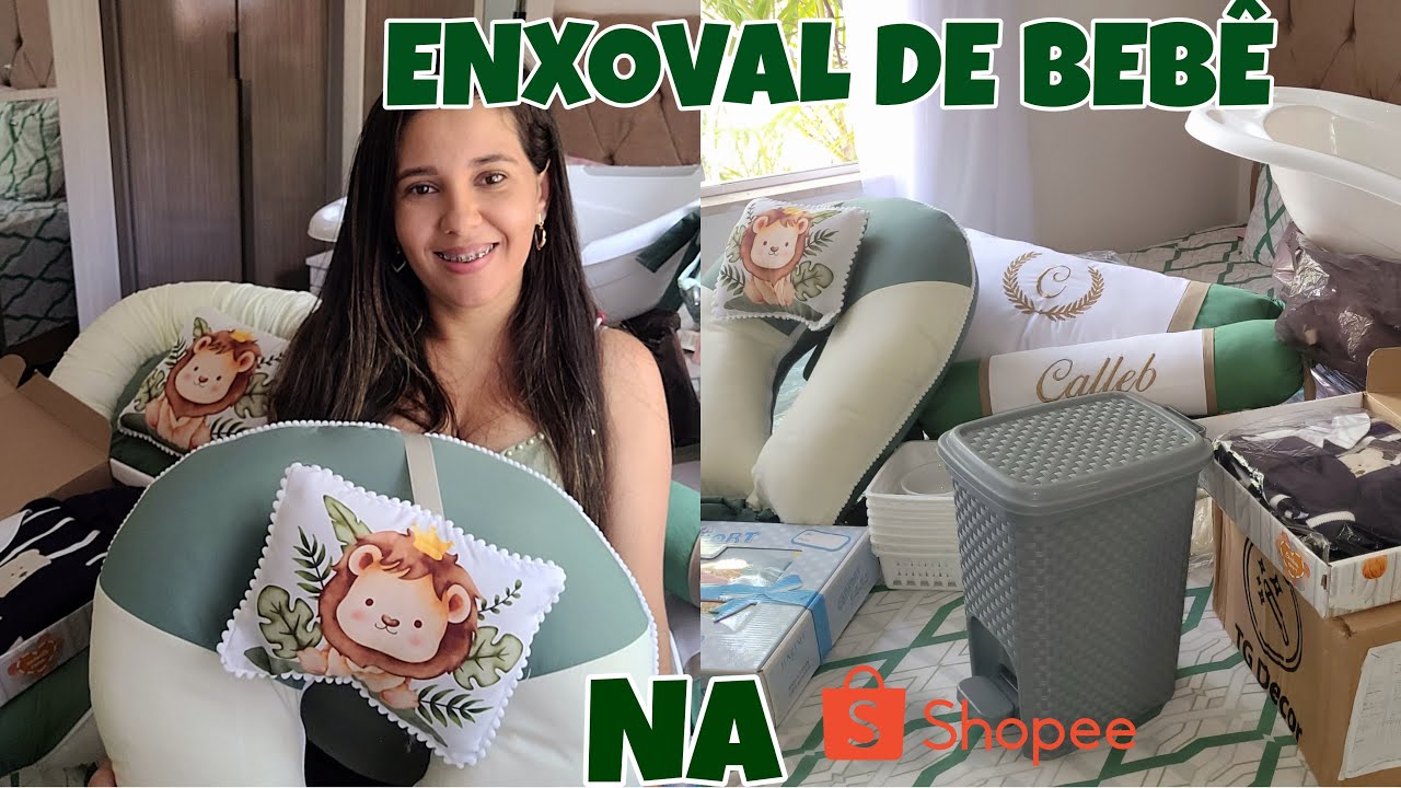 ENXOVAL DE BEBÊ NA SHOPEE/VALORES /KIT NINHO E ALMOFADA AMAMENTAÇÃO MUITO BARATO
