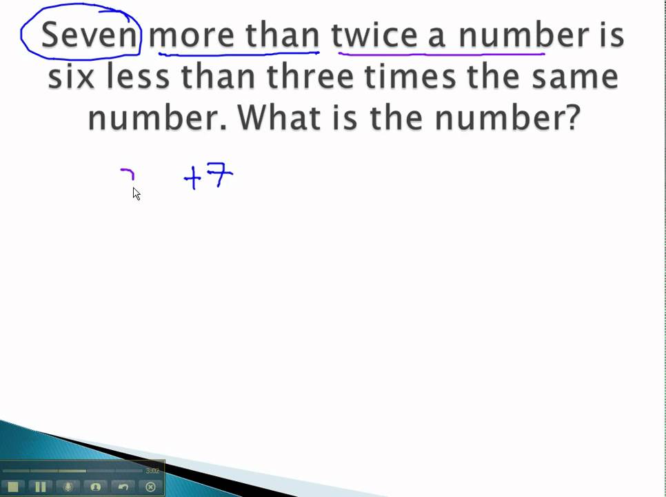 Word Problems - Number Problems