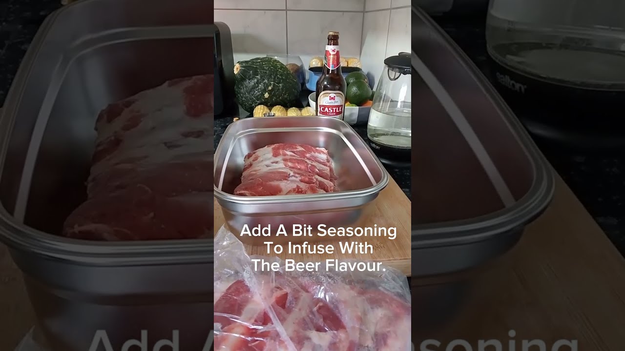 Beef BBQ Ribs Soaked In Beer For 12 Hours.