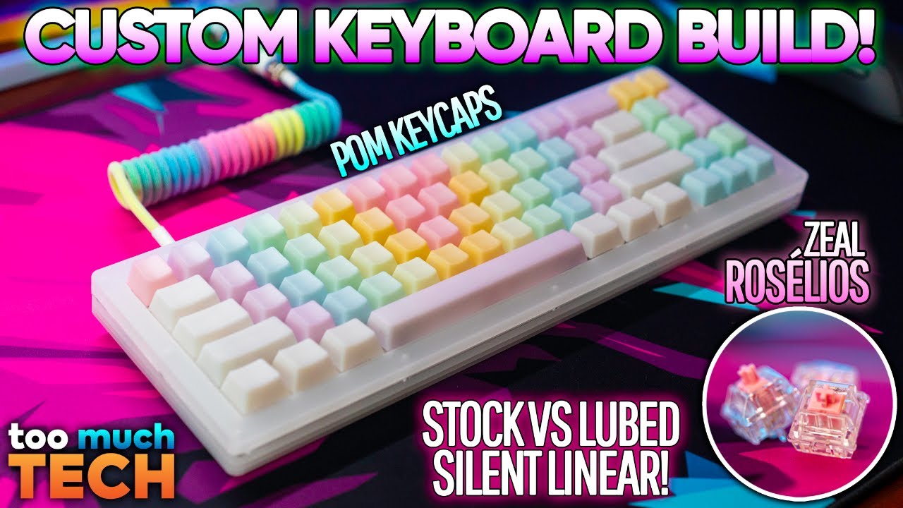 Quietest Keyboard Ever! Roselios Switches Lubed - POM Jelly Keycaps