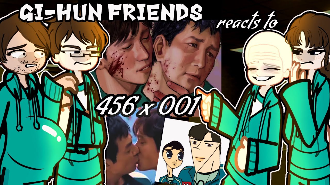 GI-HUN’S FRIENDS SQUID GAME react to 001 x 456 / GI HUN X FRONTMAN 🦑🎯Gacha2 react Netflix #squidgame