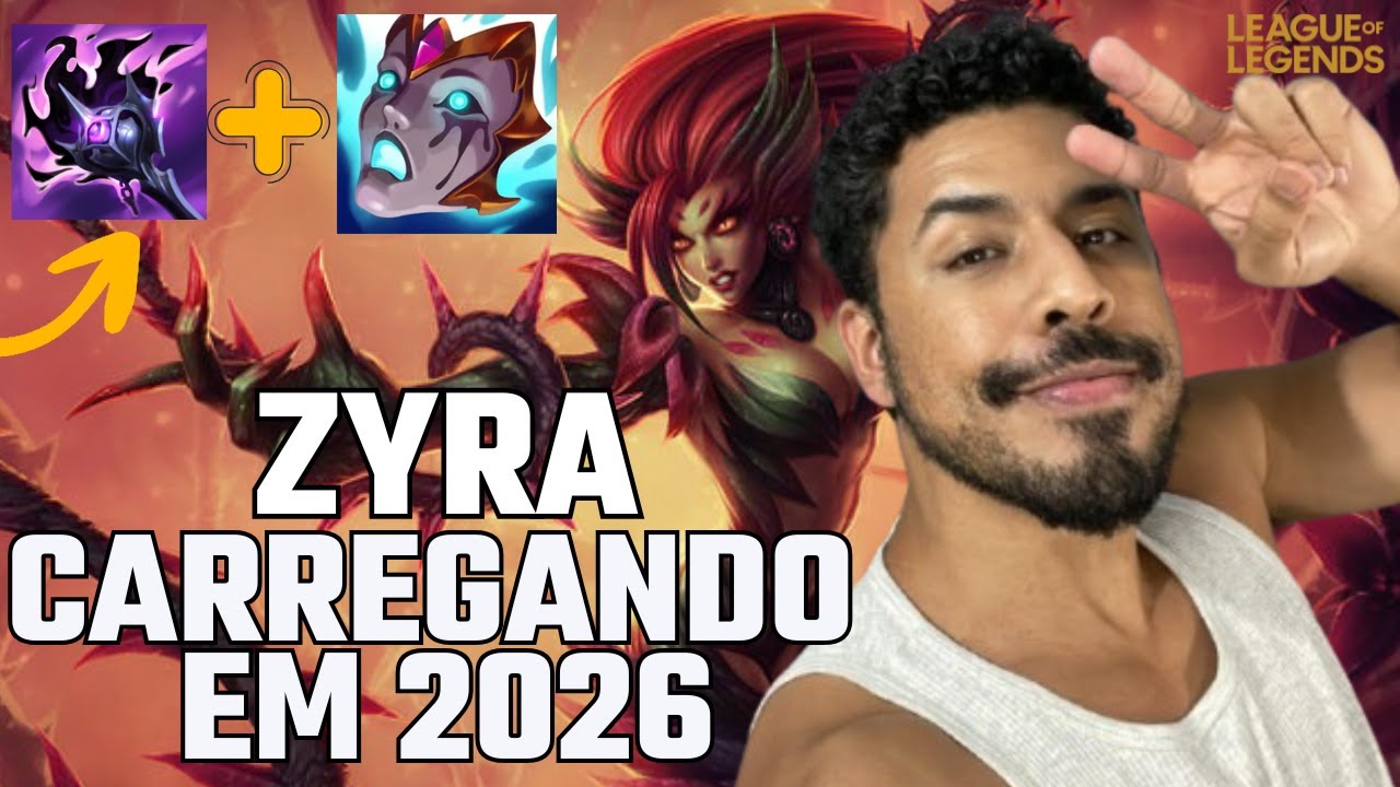 CARREGANDO DE ZYRA SUPORTE NA NOVA SEASON | LEAGUE OF LEGENDS